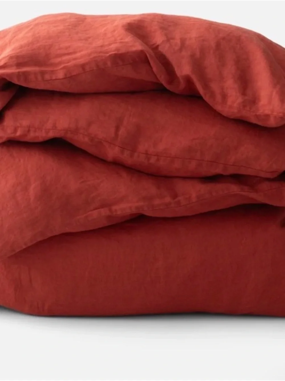 Schoolhouse Paprika Twin Linen Duvet Cover NWT
